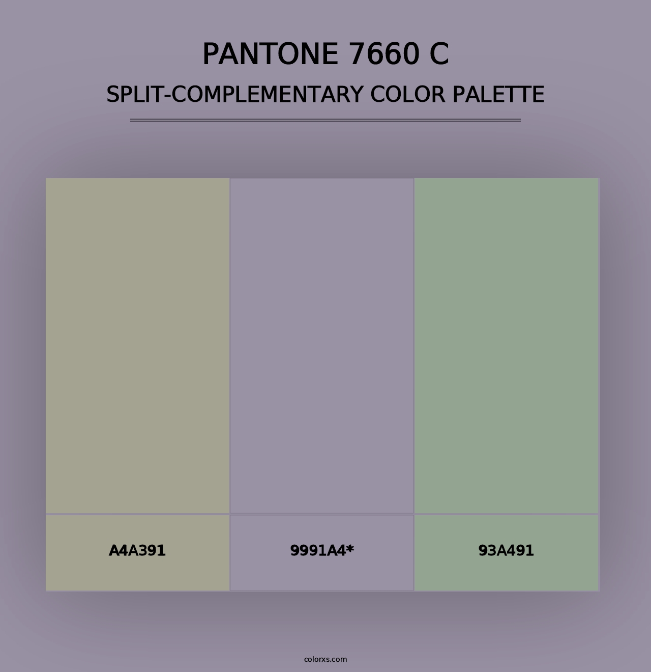 PANTONE 7660 C - Split-Complementary Color Palette