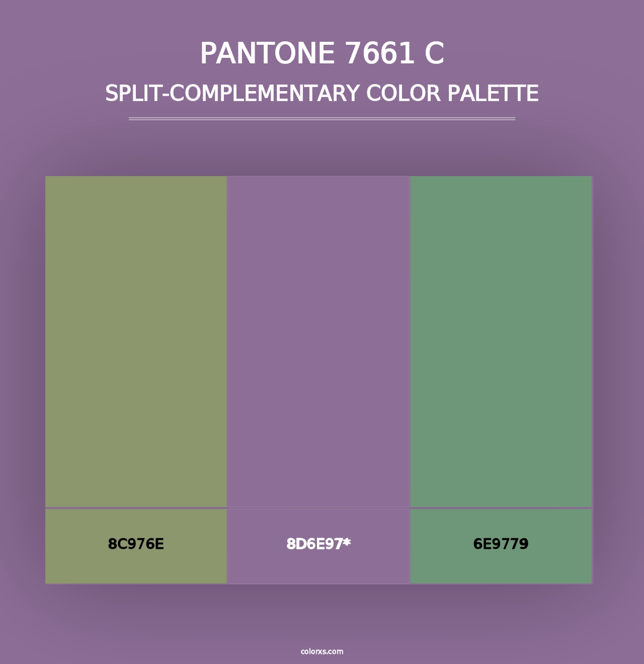 PANTONE 7661 C - Split-Complementary Color Palette