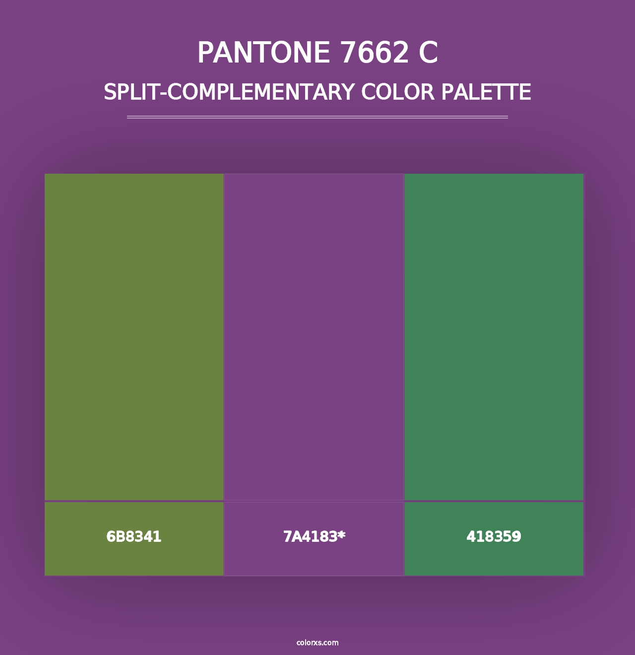 PANTONE 7662 C - Split-Complementary Color Palette