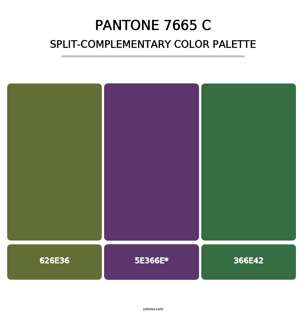 PANTONE 7665 C - Split-Complementary Color Palette