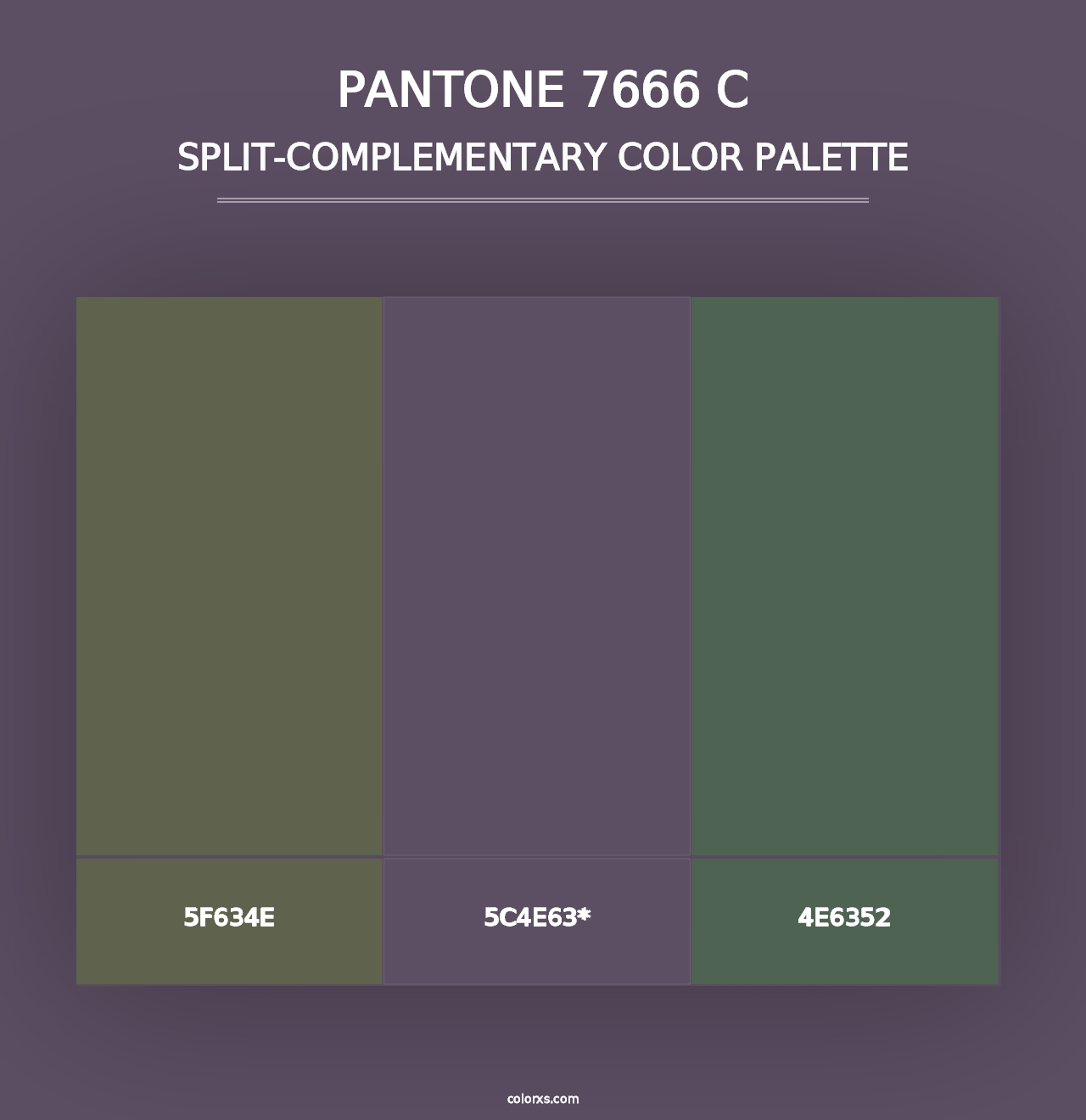 PANTONE 7666 C - Split-Complementary Color Palette