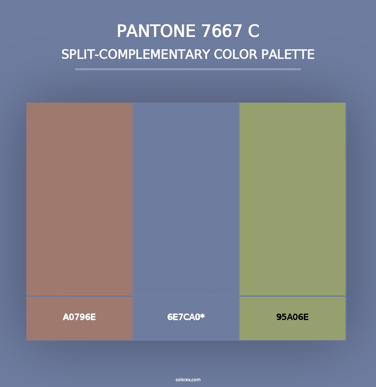 PANTONE 7667 C - Split-Complementary Color Palette