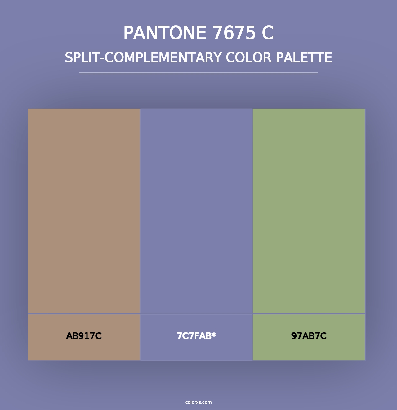 PANTONE 7675 C - Split-Complementary Color Palette