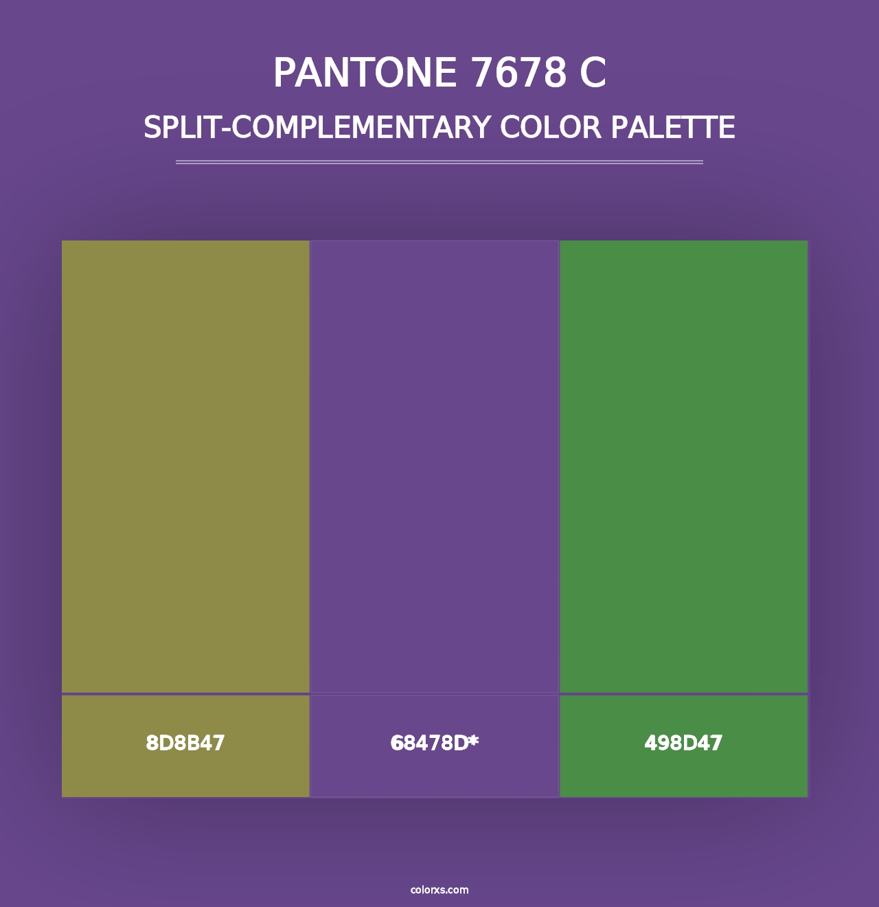 PANTONE 7678 C - Split-Complementary Color Palette