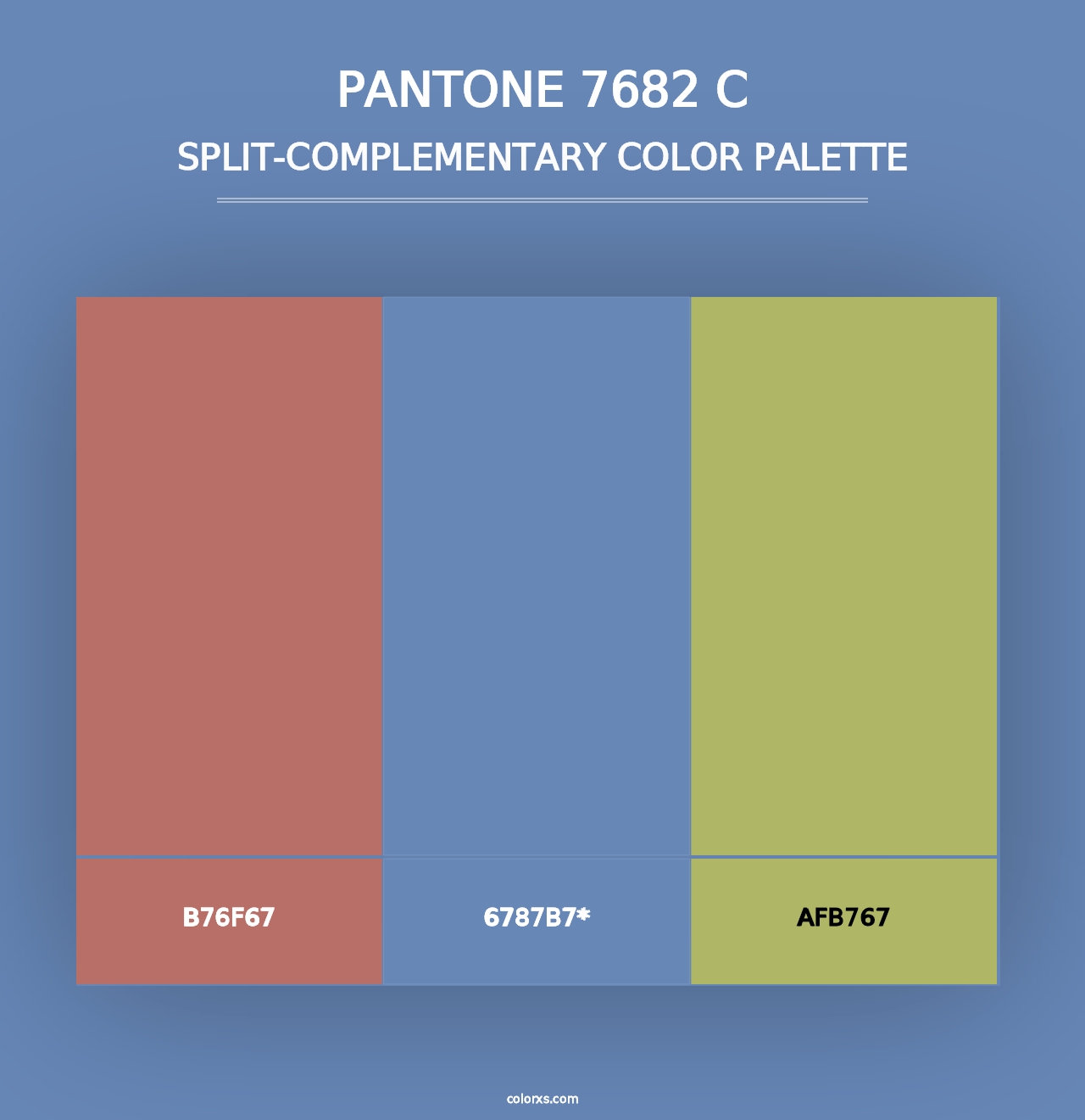 PANTONE 7682 C - Split-Complementary Color Palette