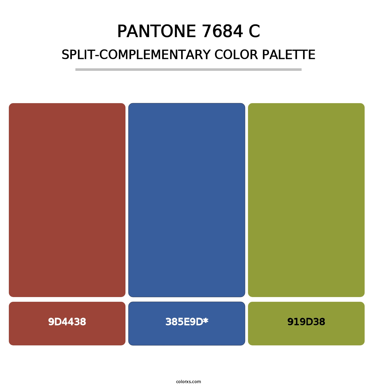 PANTONE 7684 C - Split-Complementary Color Palette