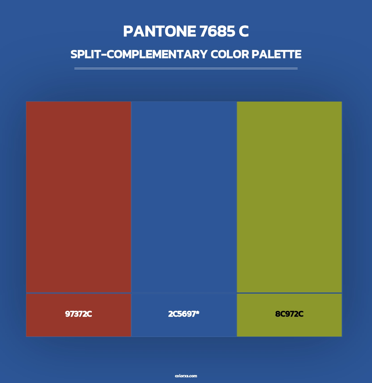 PANTONE 7685 C - Split-Complementary Color Palette