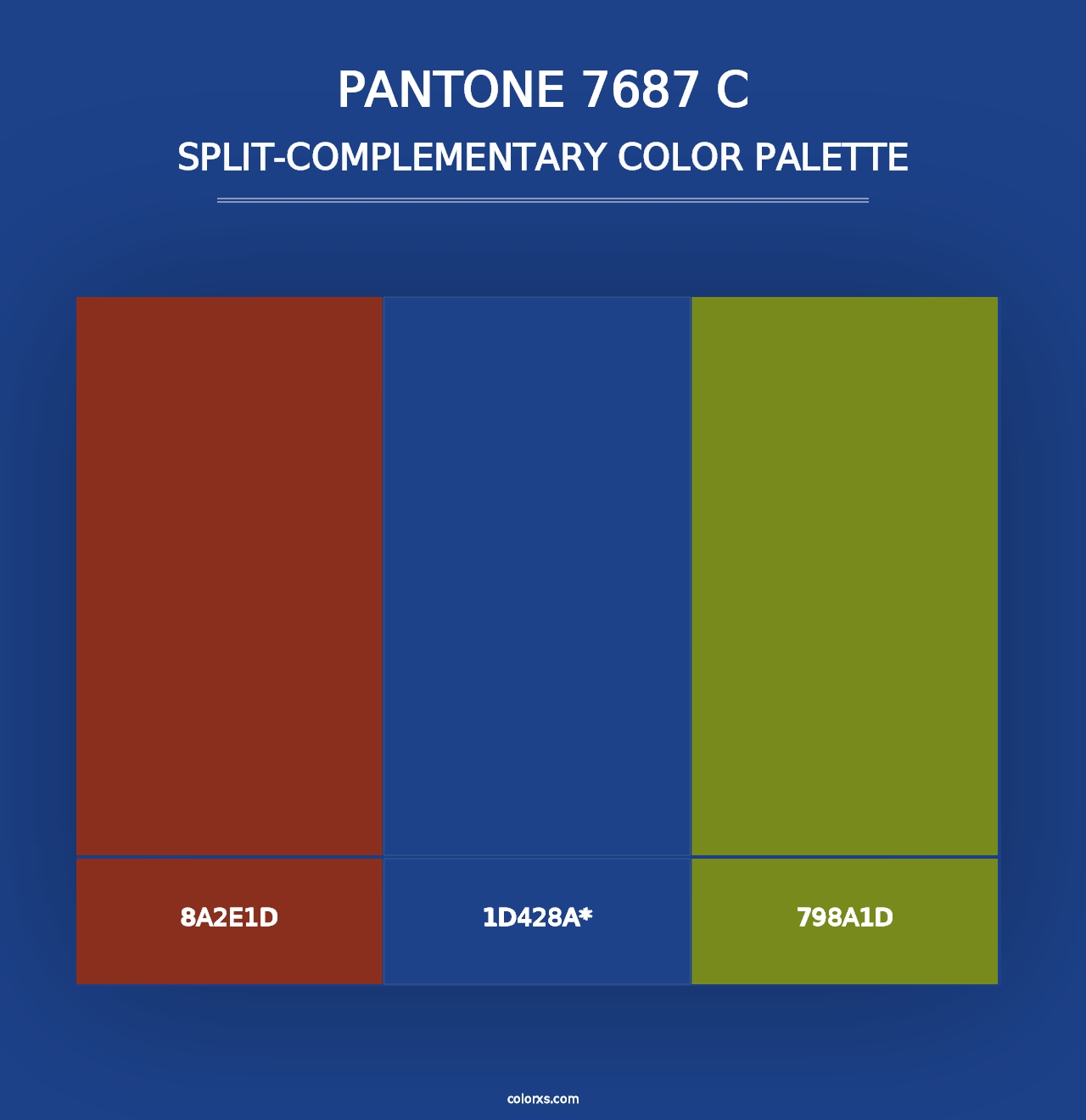 PANTONE 7687 C - Split-Complementary Color Palette