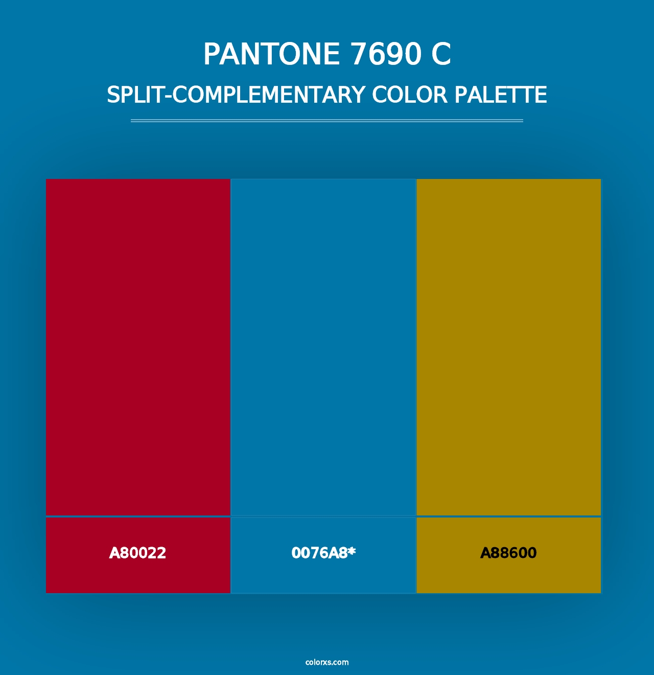 PANTONE 7690 C - Split-Complementary Color Palette