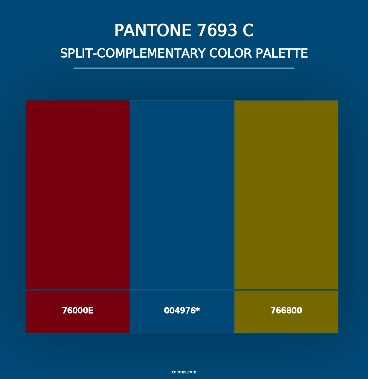 PANTONE 7693 C - Split-Complementary Color Palette