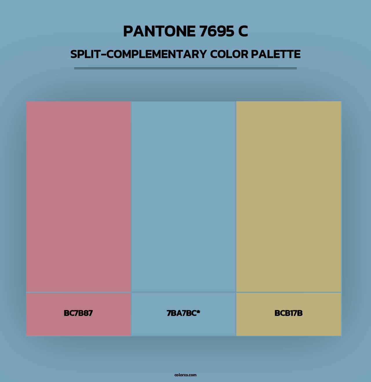 PANTONE 7695 C - Split-Complementary Color Palette