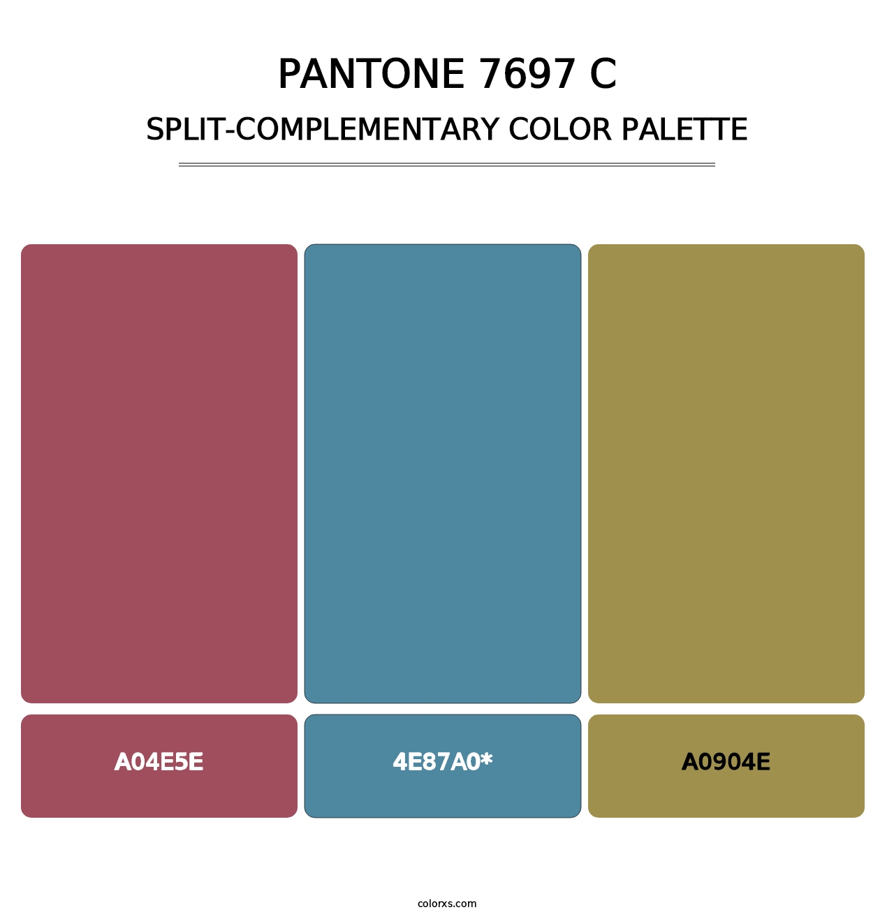 PANTONE 7697 C - Split-Complementary Color Palette