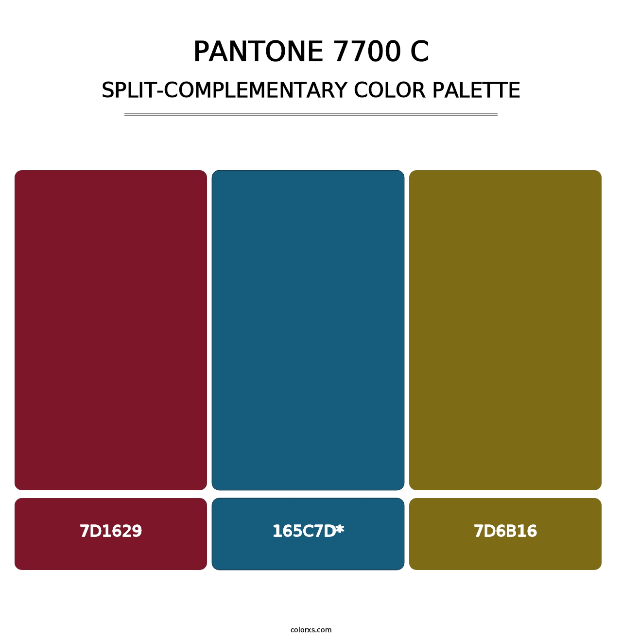 PANTONE 7700 C - Split-Complementary Color Palette