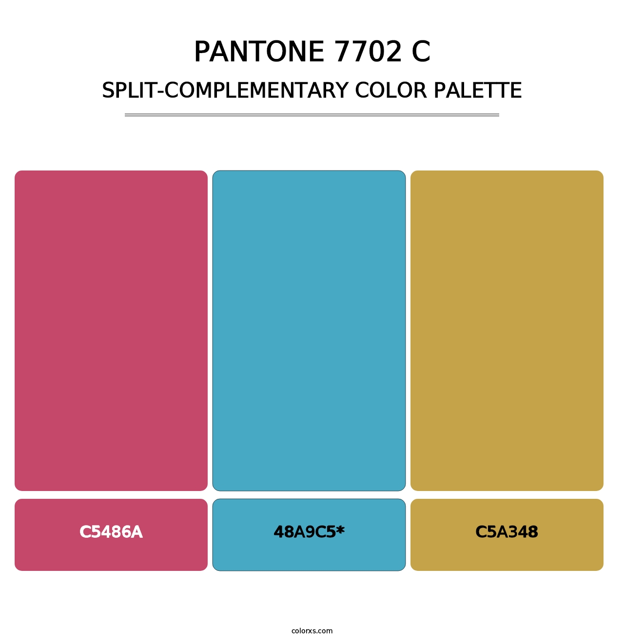 PANTONE 7702 C - Split-Complementary Color Palette