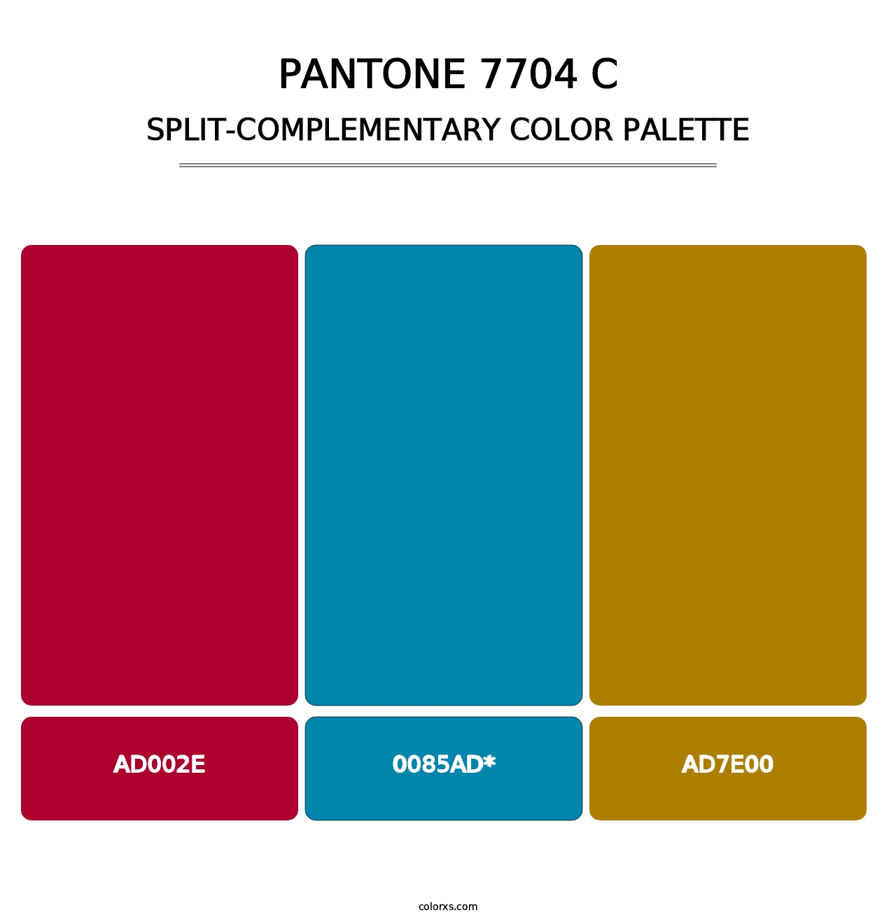 PANTONE 7704 C - Split-Complementary Color Palette