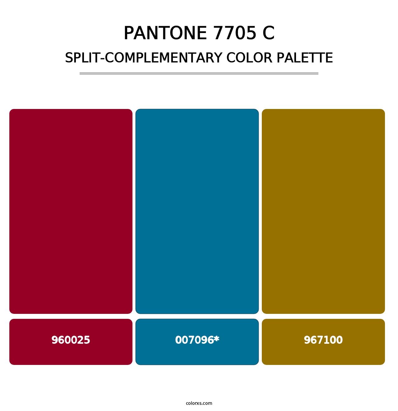 PANTONE 7705 C - Split-Complementary Color Palette