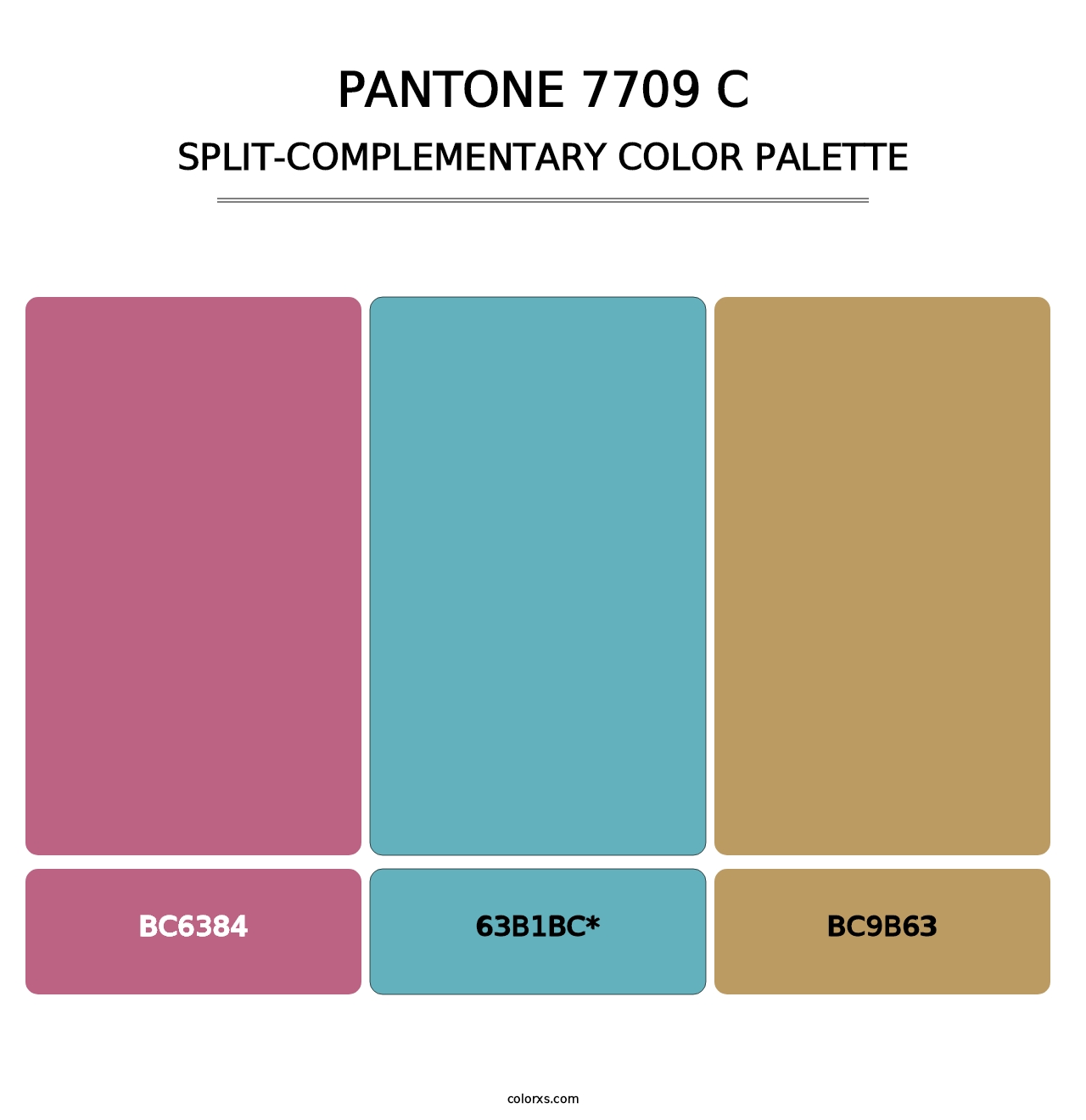 PANTONE 7709 C - Split-Complementary Color Palette