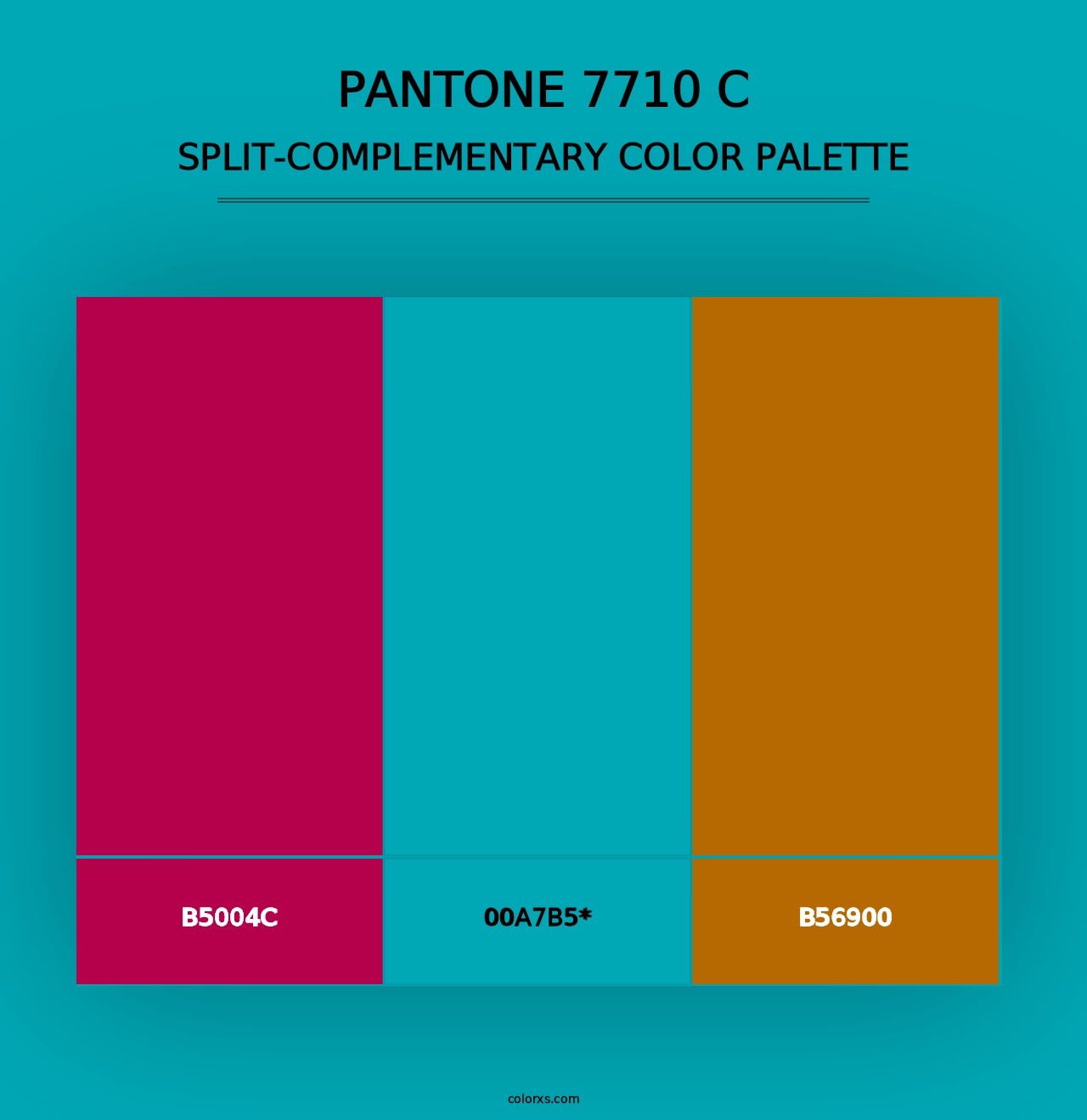 PANTONE 7710 C - Split-Complementary Color Palette