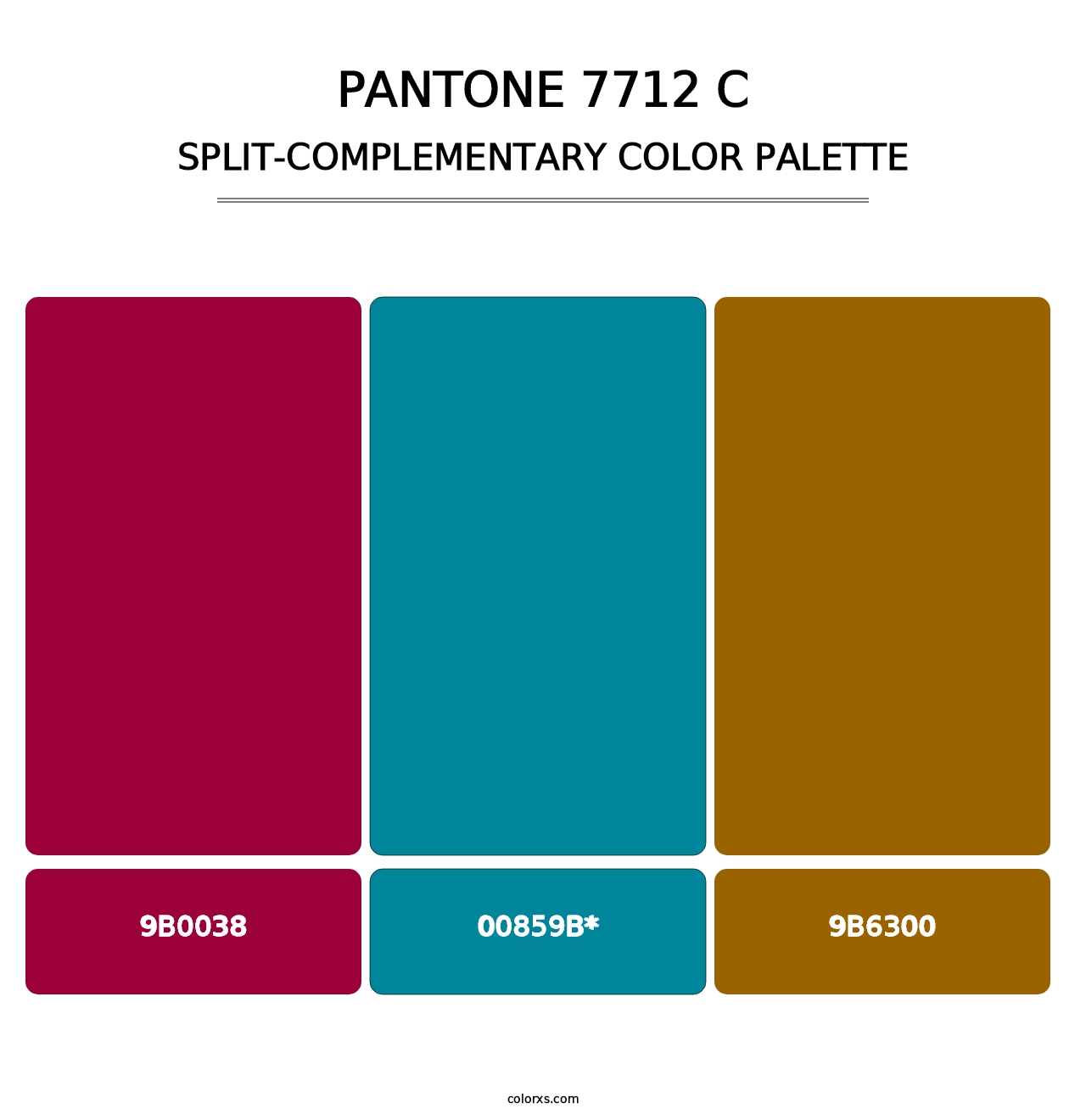 PANTONE 7712 C - Split-Complementary Color Palette