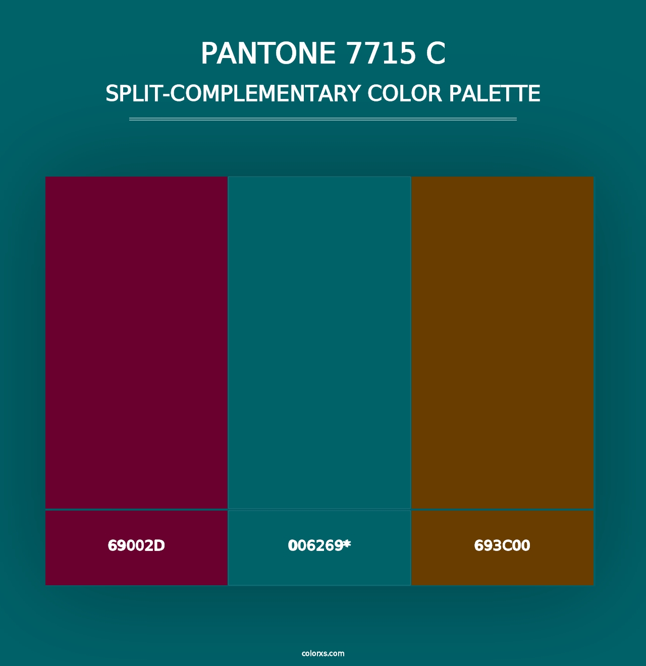 PANTONE 7715 C - Split-Complementary Color Palette