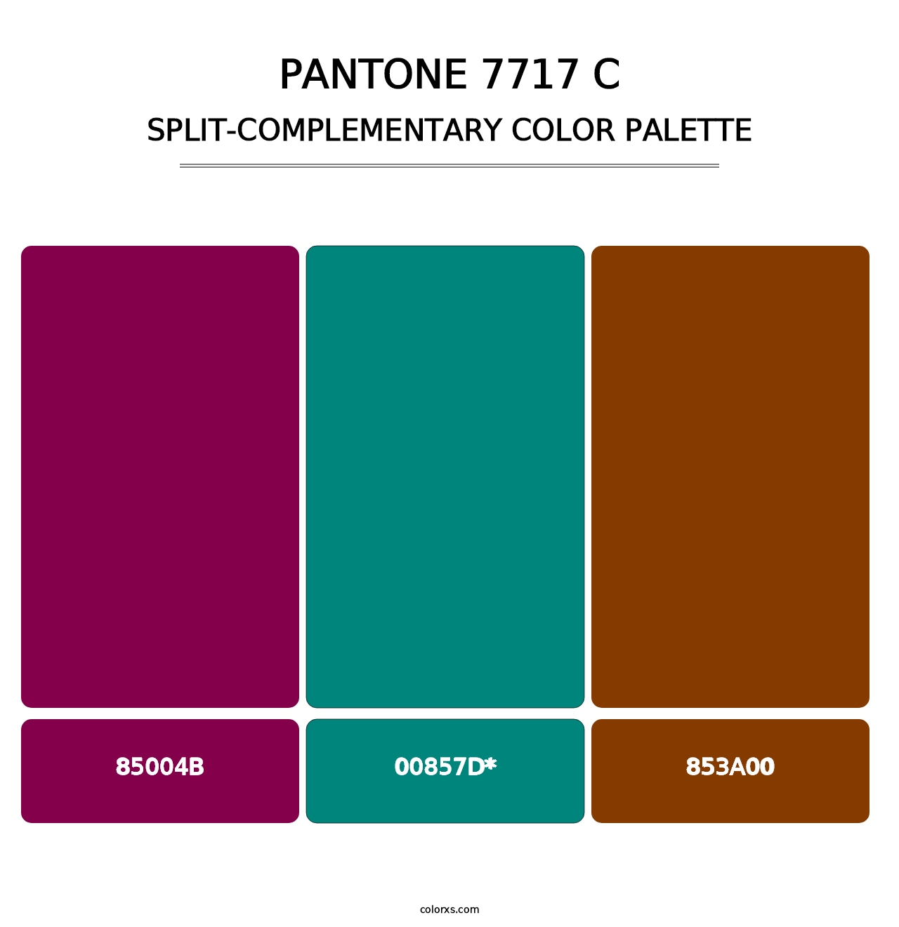 PANTONE 7717 C - Split-Complementary Color Palette