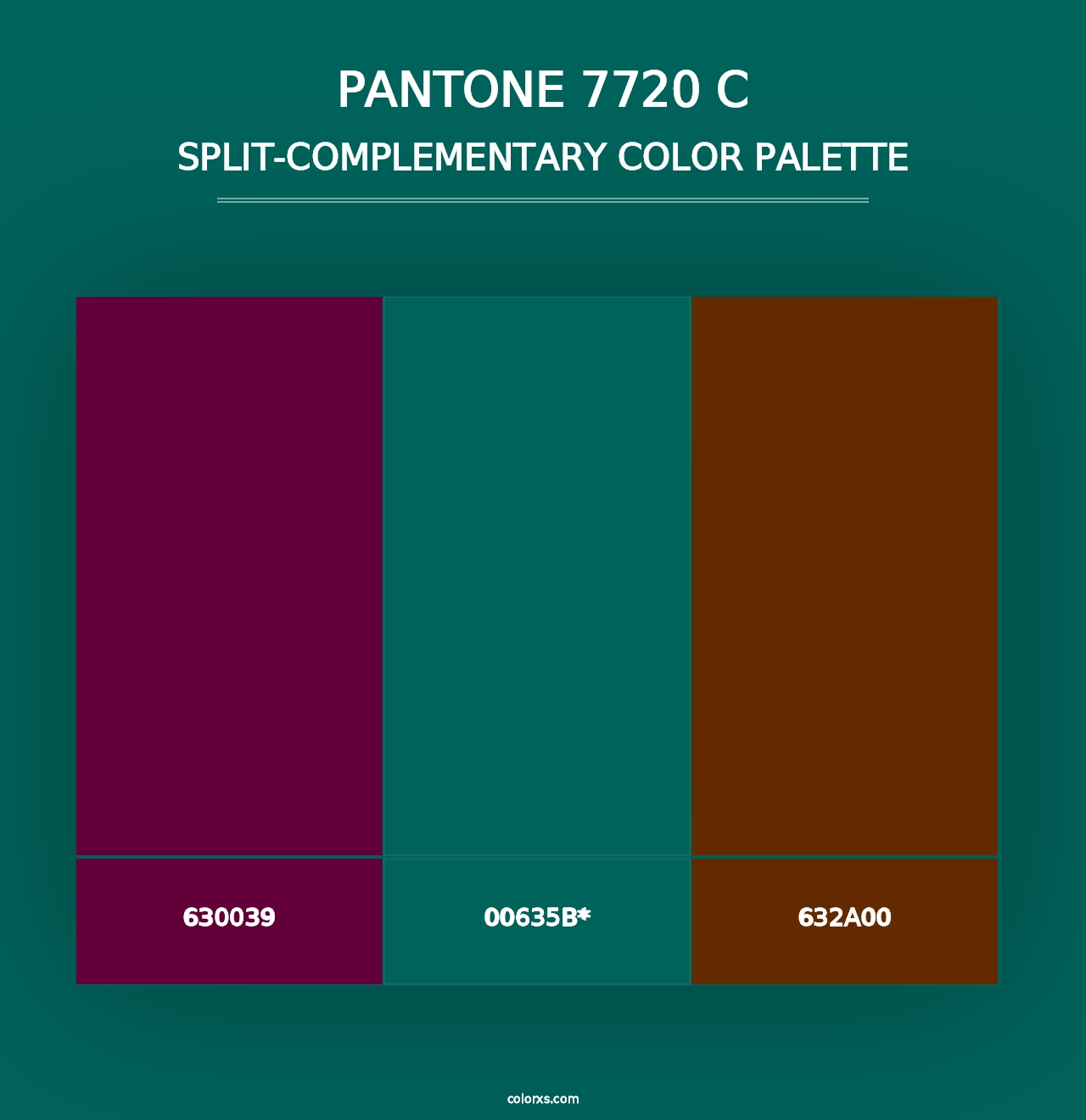 PANTONE 7720 C - Split-Complementary Color Palette