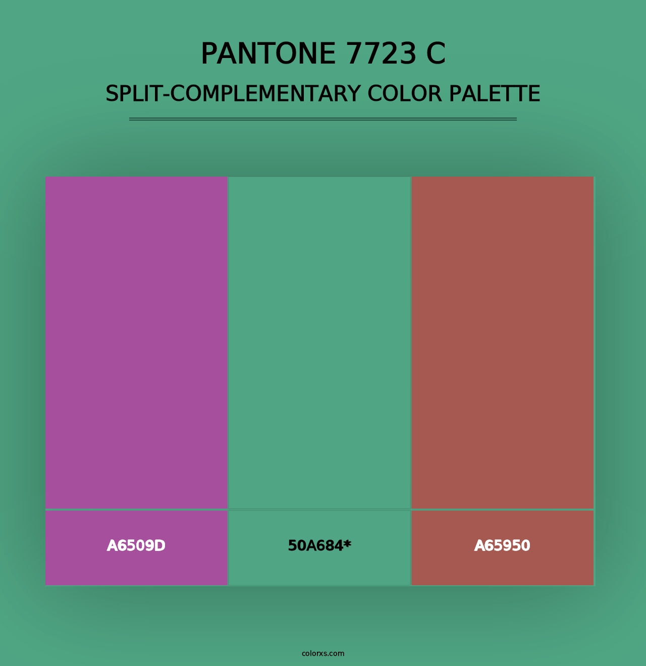 PANTONE 7723 C - Split-Complementary Color Palette