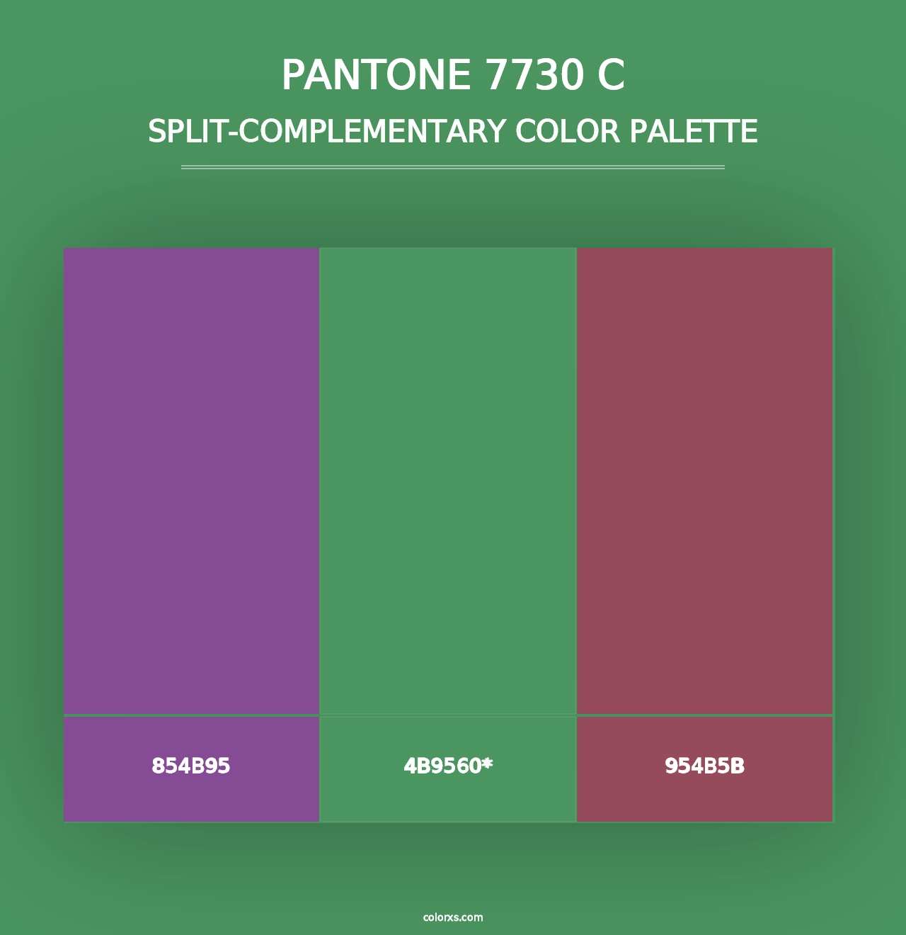 PANTONE 7730 C - Split-Complementary Color Palette