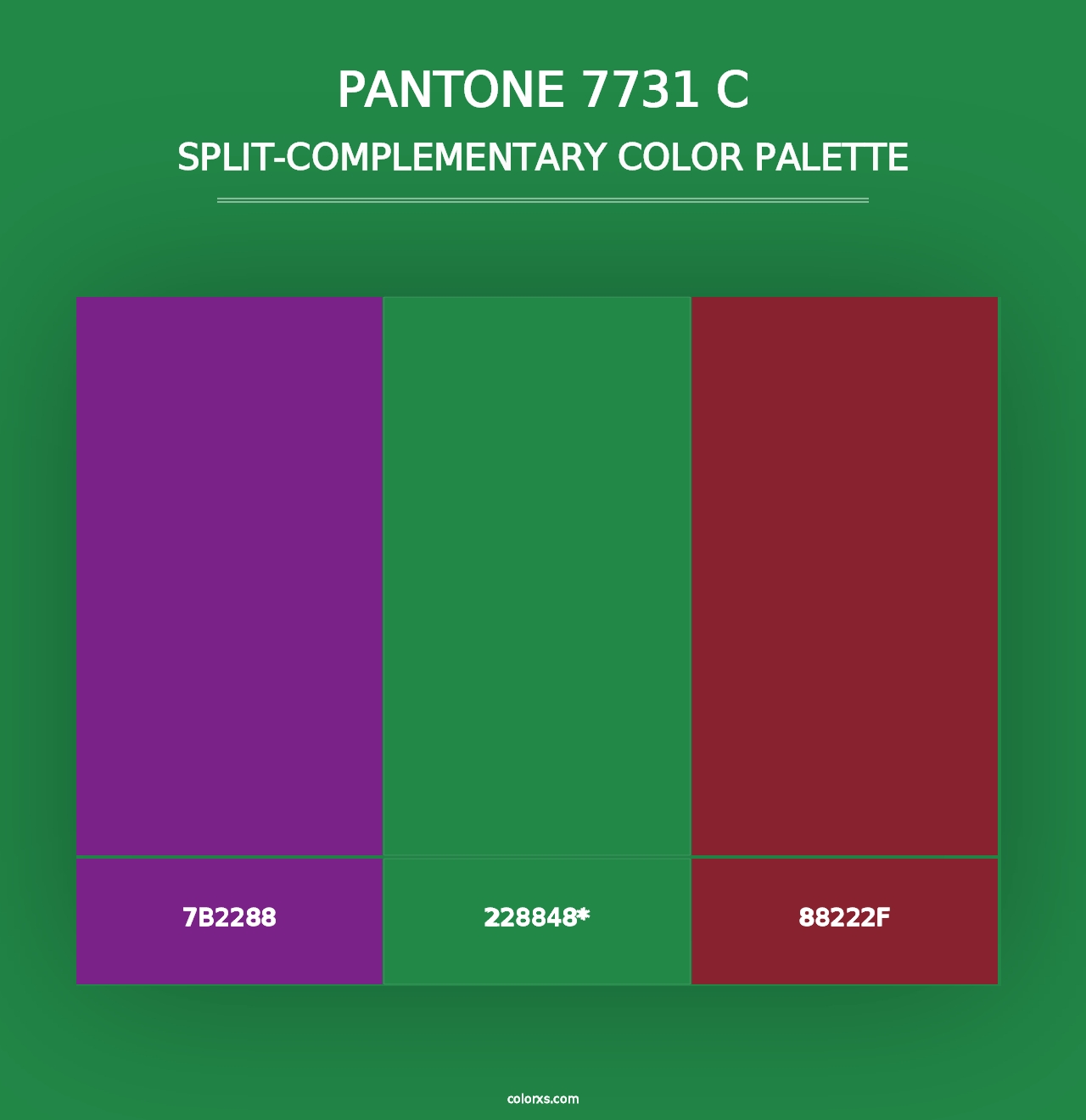 PANTONE 7731 C - Split-Complementary Color Palette