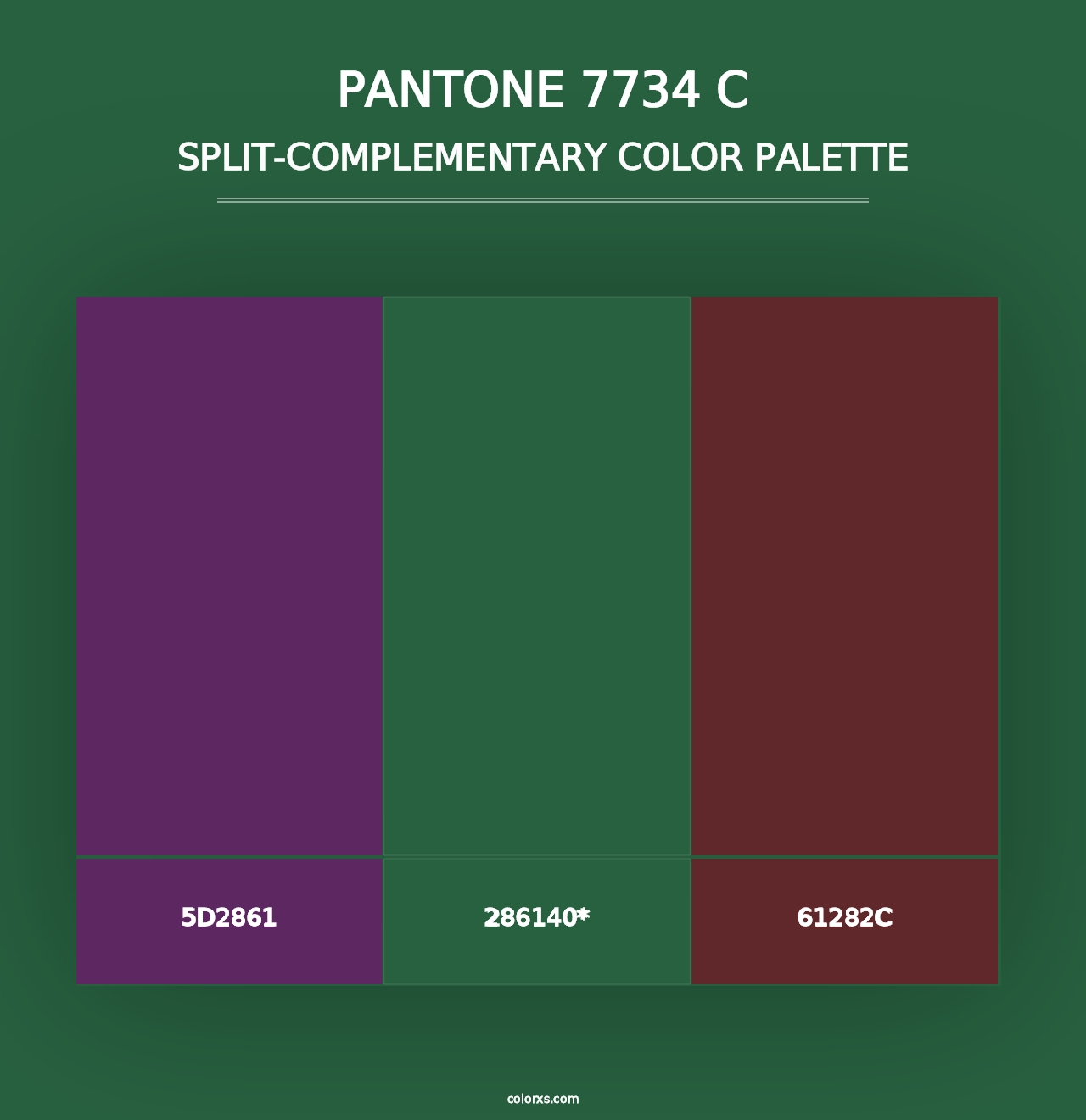 PANTONE 7734 C - Split-Complementary Color Palette