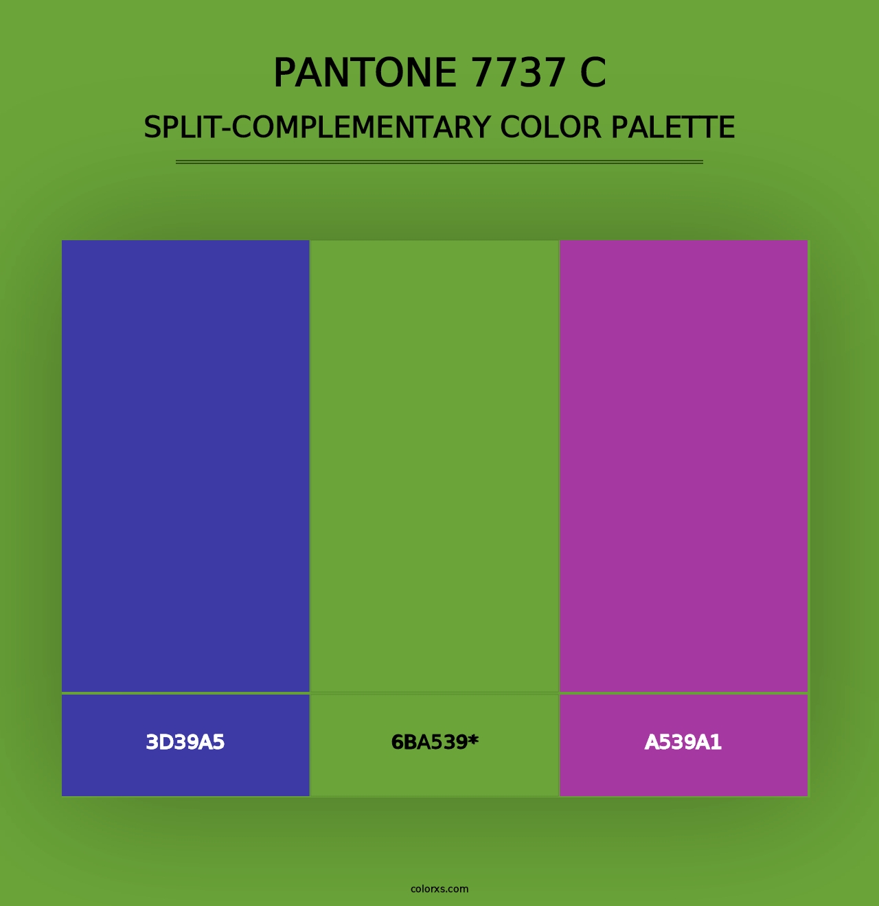 PANTONE 7737 C - Split-Complementary Color Palette