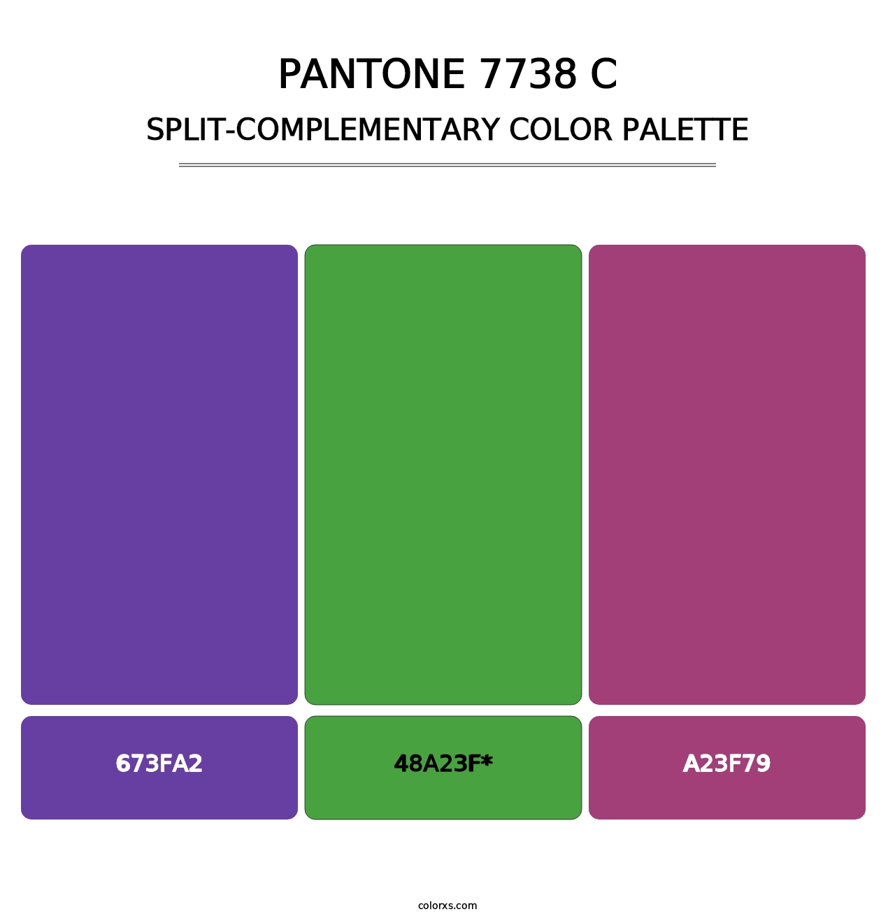 PANTONE 7738 C - Split-Complementary Color Palette