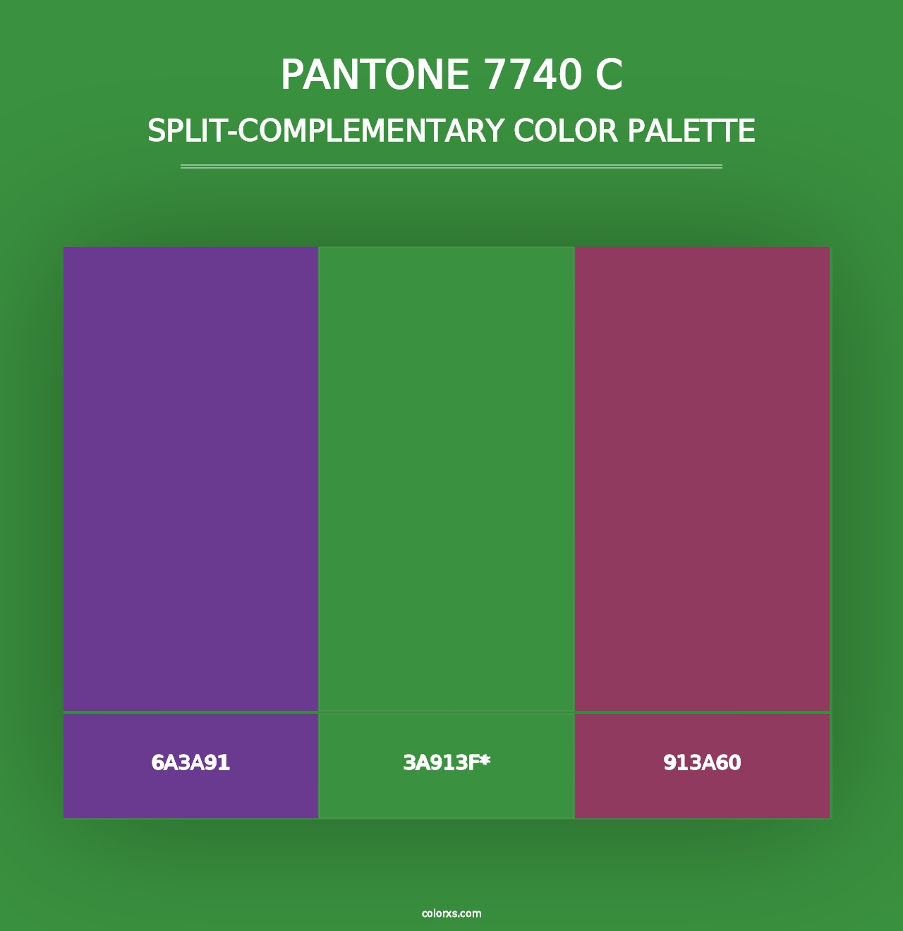 PANTONE 7740 C - Split-Complementary Color Palette