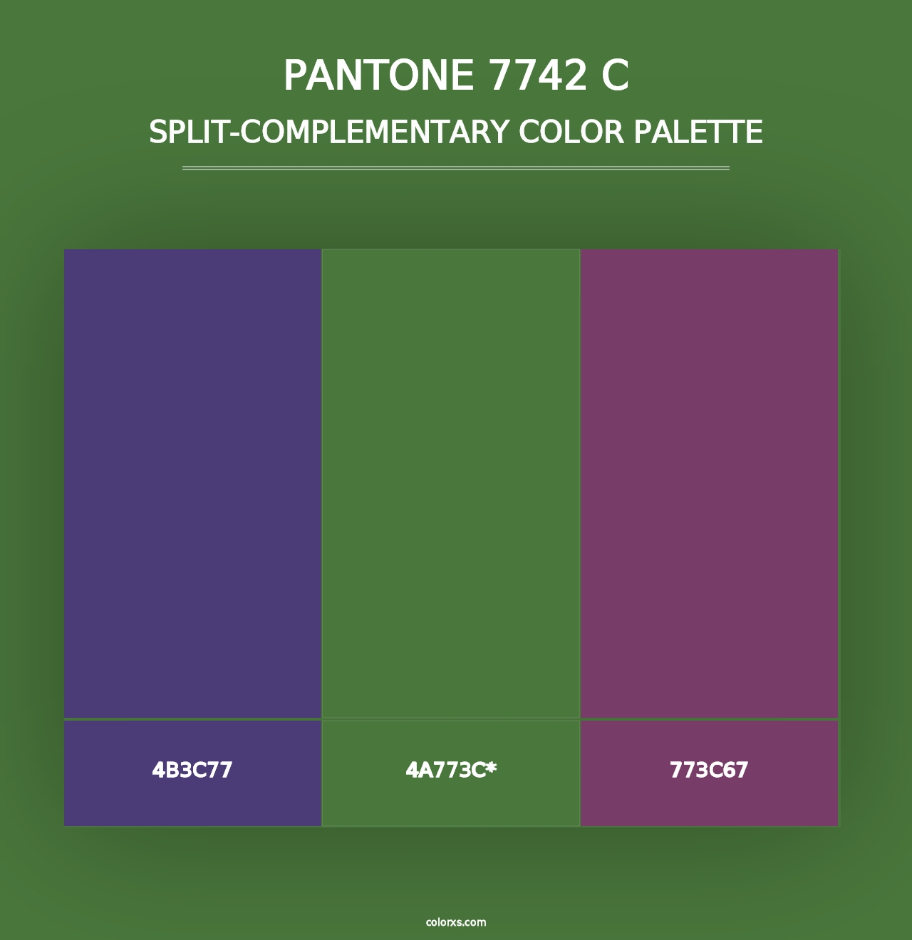 PANTONE 7742 C - Split-Complementary Color Palette