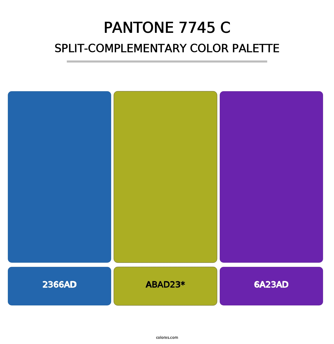 PANTONE 7745 C - Split-Complementary Color Palette