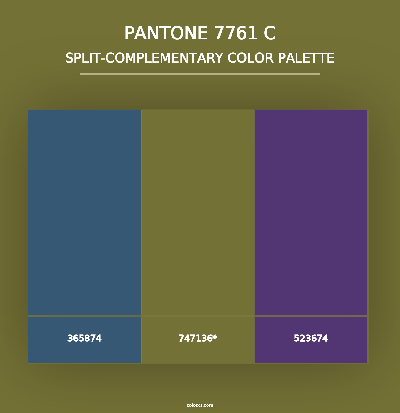 PANTONE 7761 C - Split-Complementary Color Palette