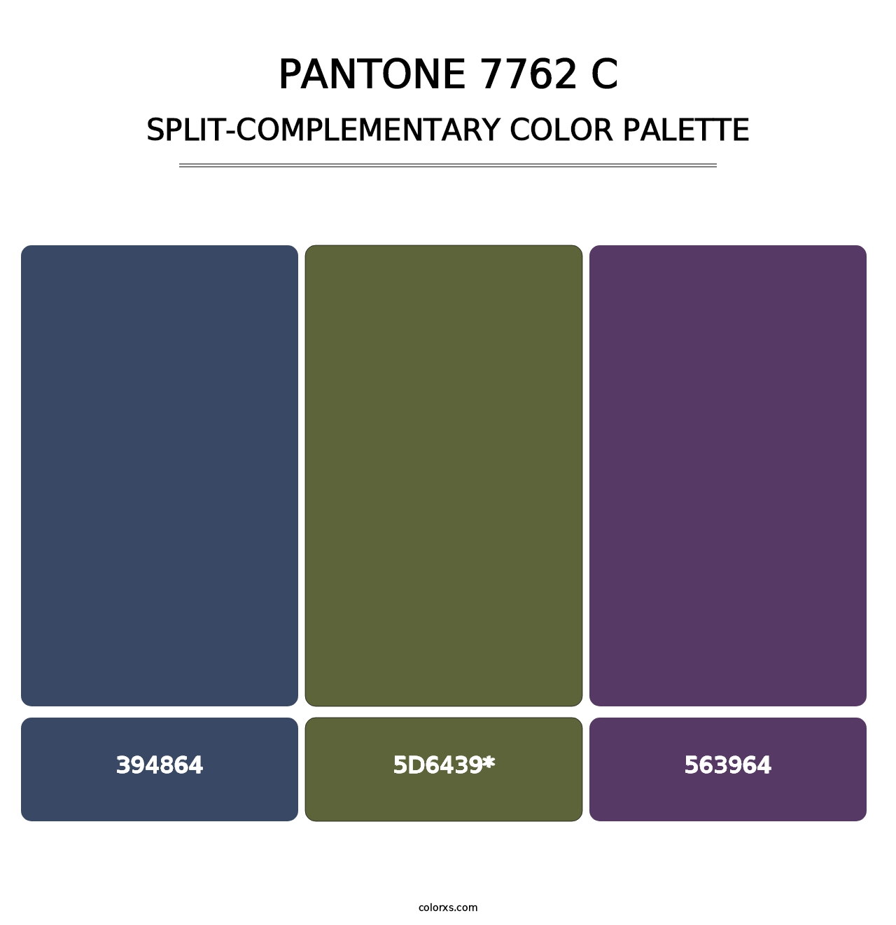 PANTONE 7762 C - Split-Complementary Color Palette