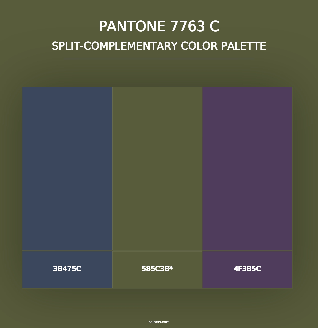 PANTONE 7763 C - Split-Complementary Color Palette