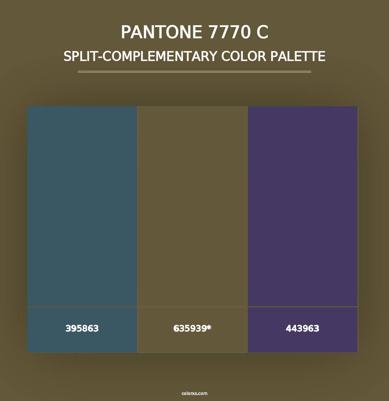 PANTONE 7770 C - Split-Complementary Color Palette