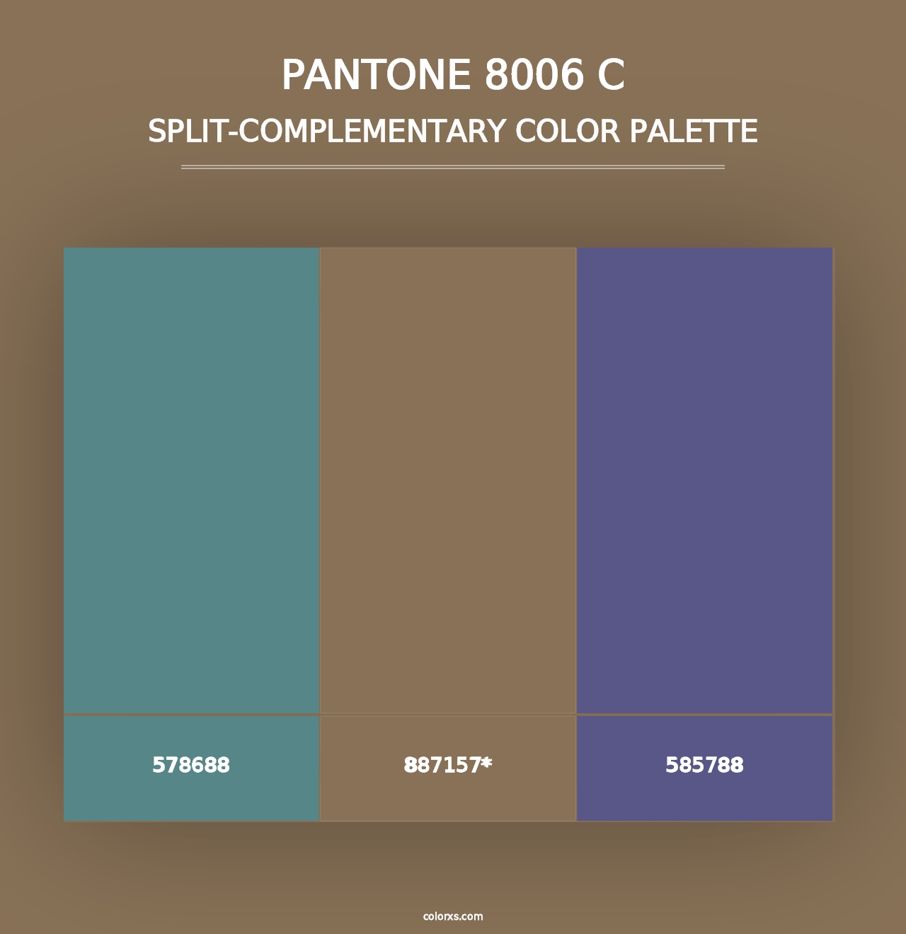 PANTONE 8006 C - Split-Complementary Color Palette