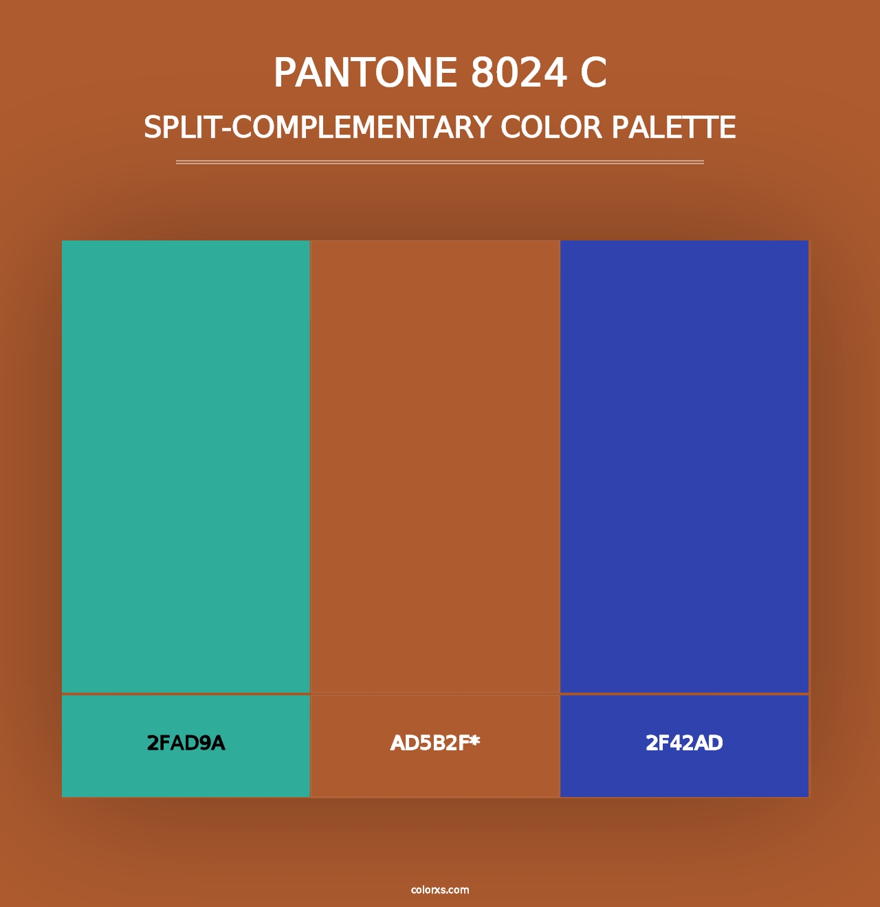 PANTONE 8024 C - Split-Complementary Color Palette