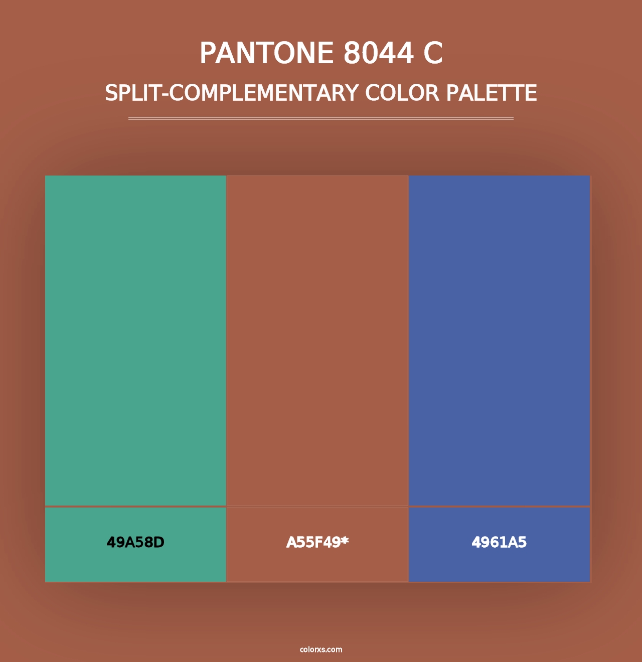 PANTONE 8044 C - Split-Complementary Color Palette