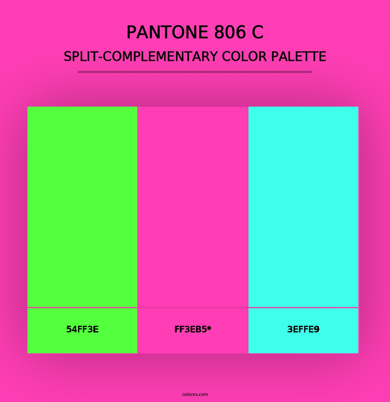 PANTONE 806 C - Split-Complementary Color Palette