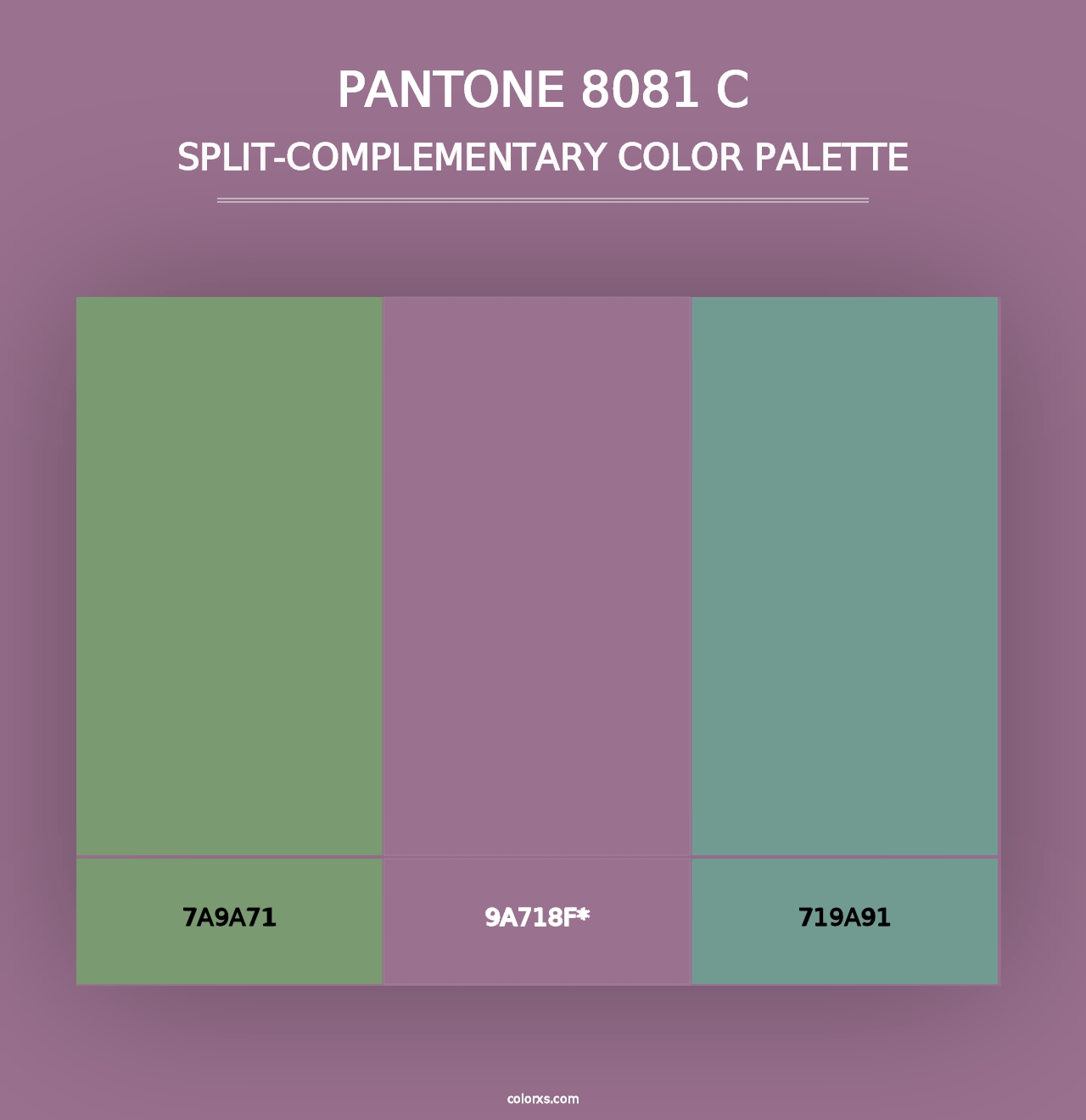 PANTONE 8081 C - Split-Complementary Color Palette