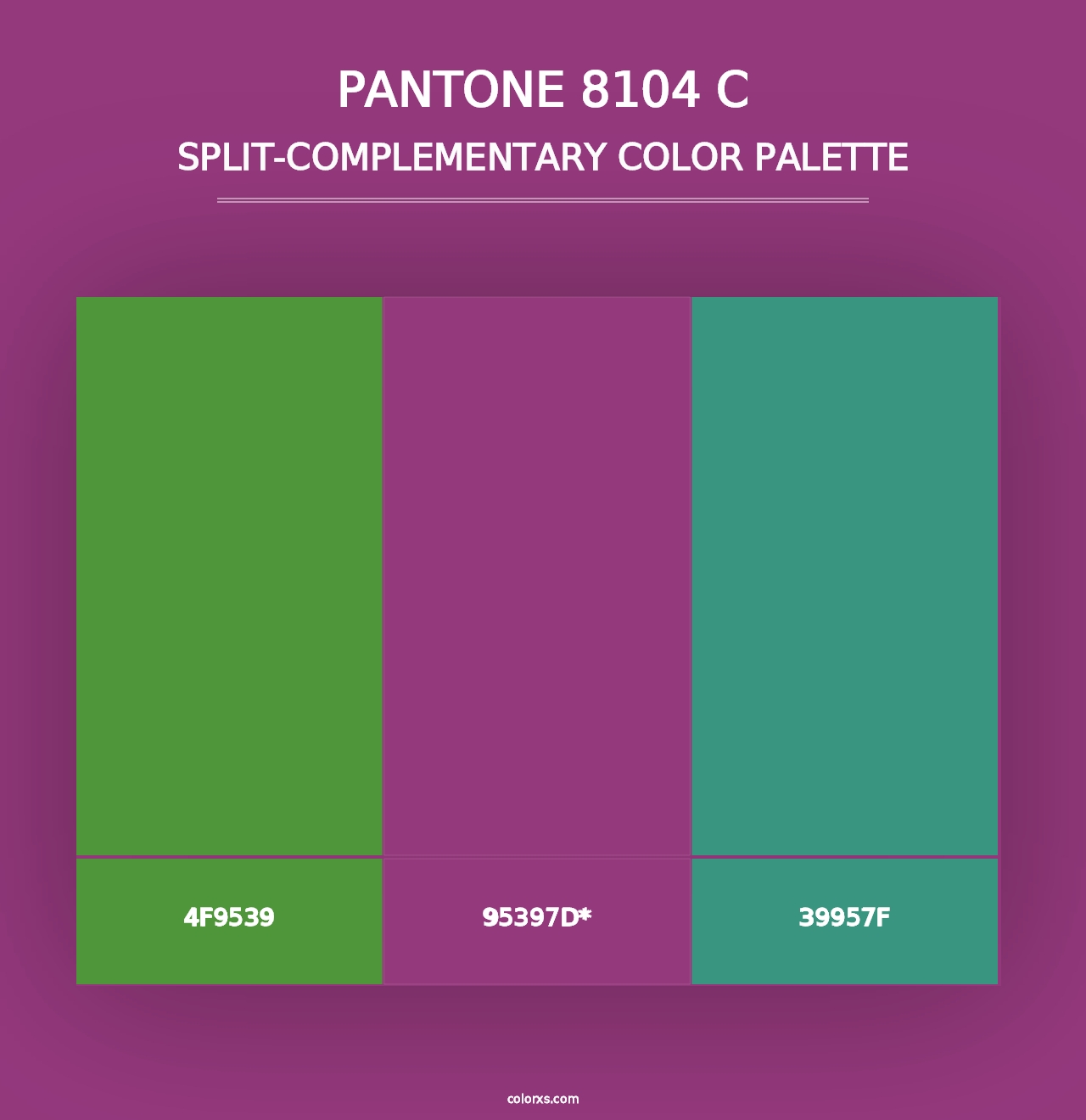 PANTONE 8104 C - Split-Complementary Color Palette