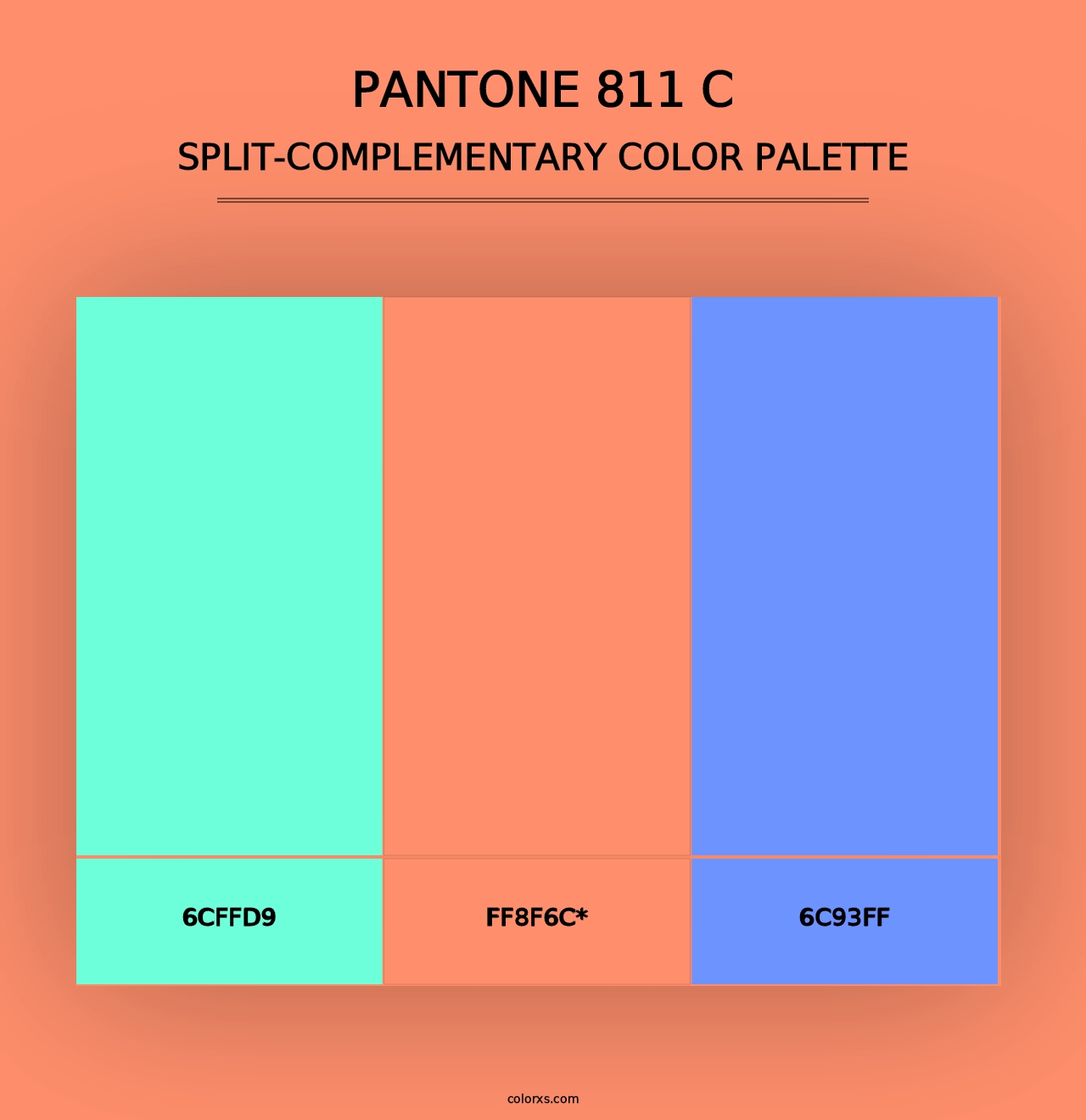 PANTONE 811 C - Split-Complementary Color Palette