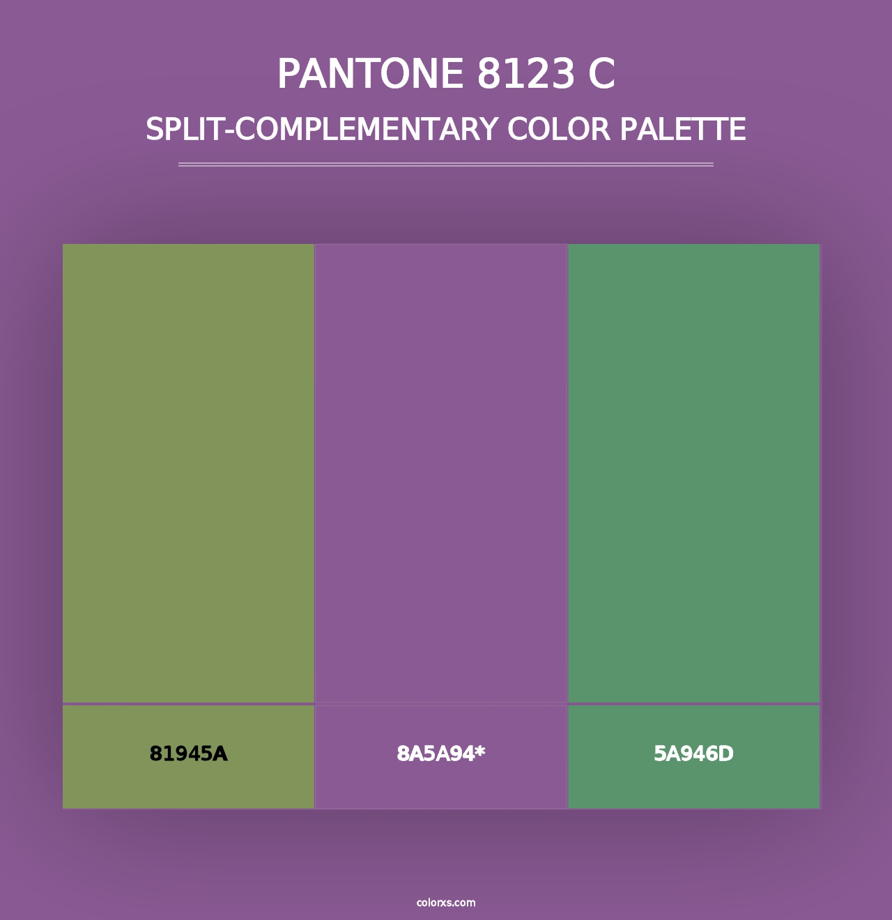 PANTONE 8123 C - Split-Complementary Color Palette