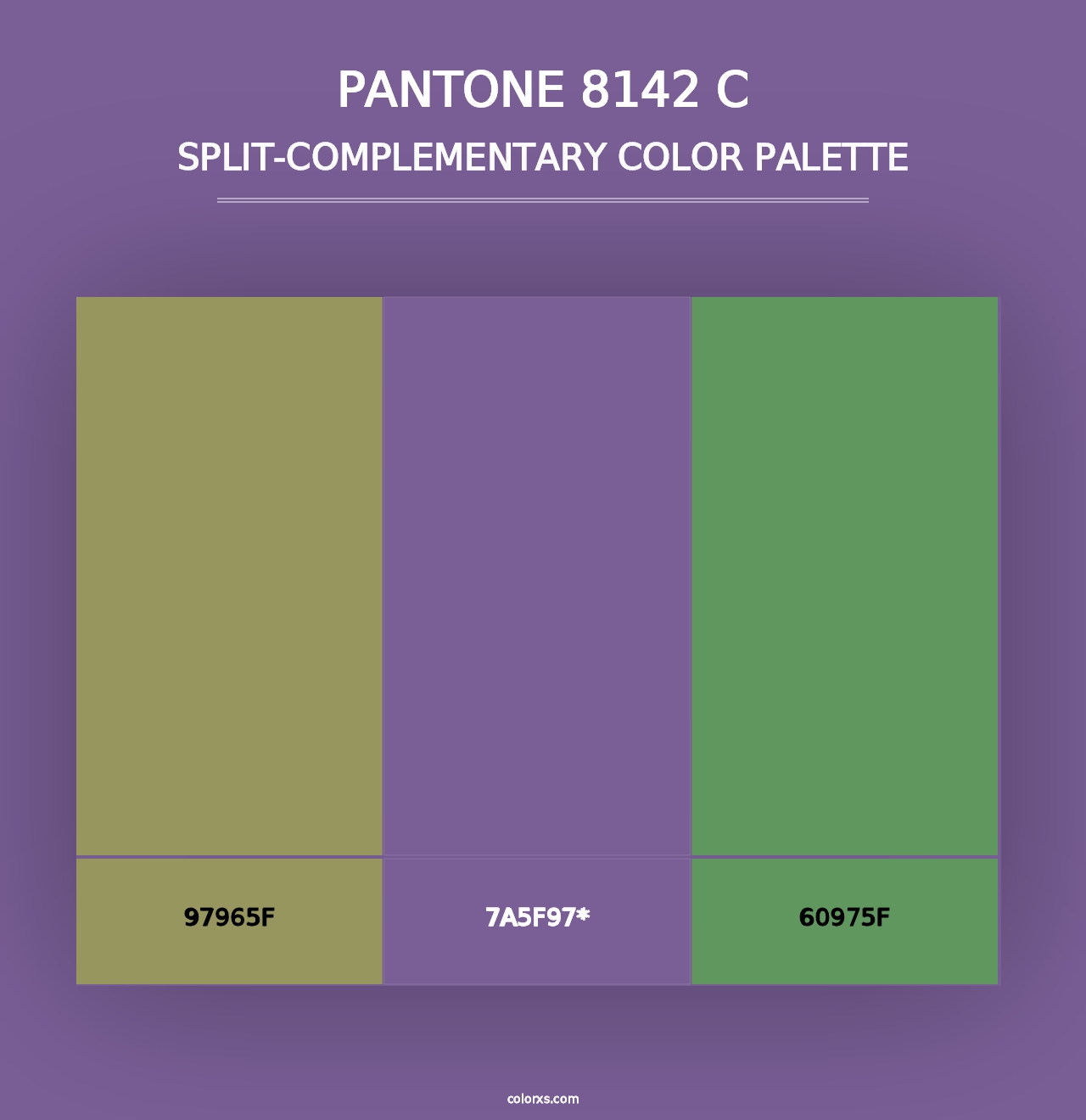 PANTONE 8142 C - Split-Complementary Color Palette