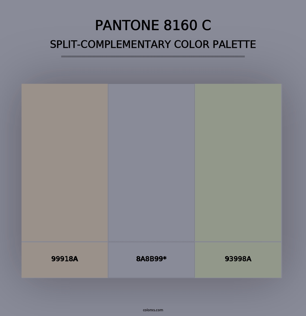 PANTONE 8160 C - Split-Complementary Color Palette