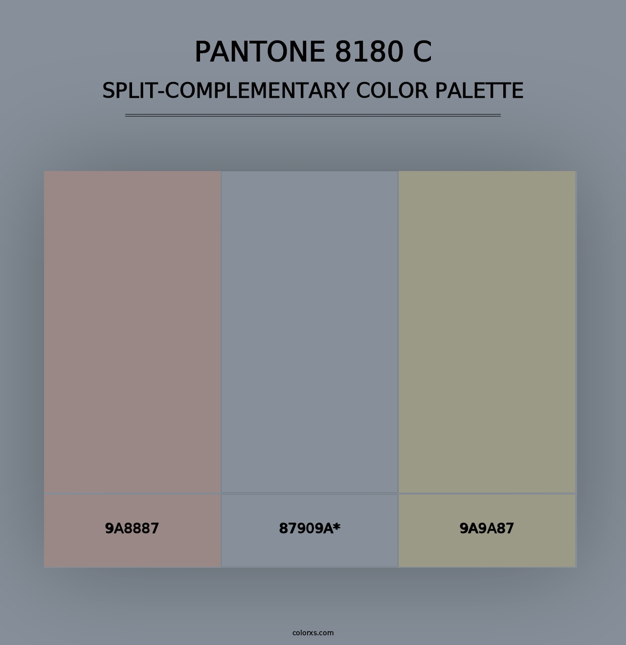 PANTONE 8180 C - Split-Complementary Color Palette